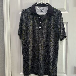 Bitcoin pattern golf t shirt